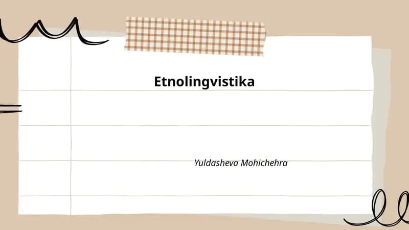 Etnolingvistika