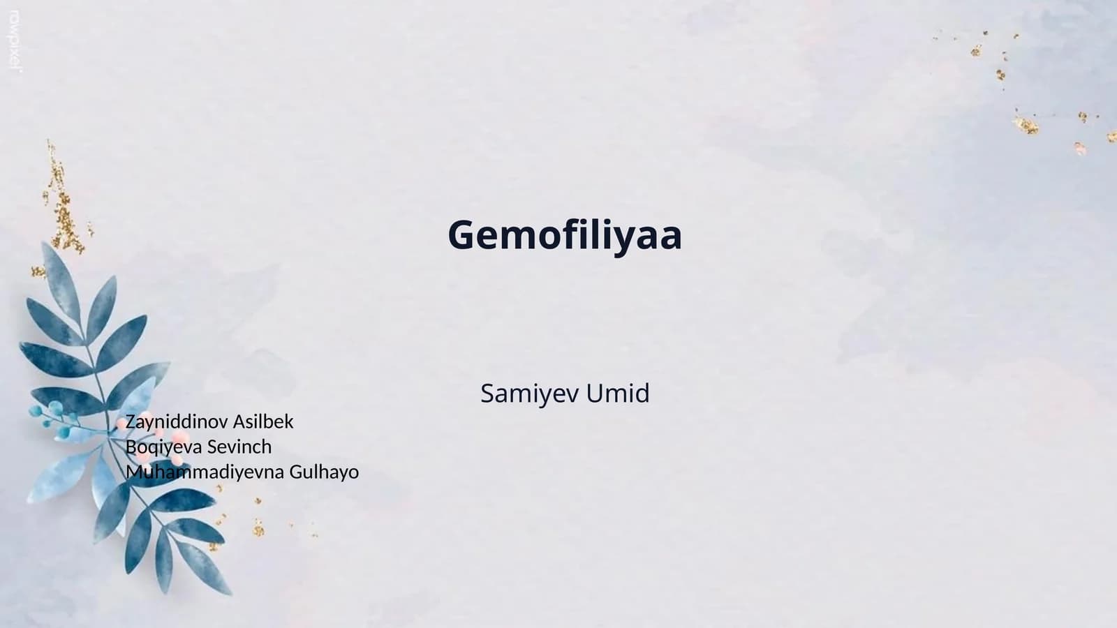 Gemofiliyaa