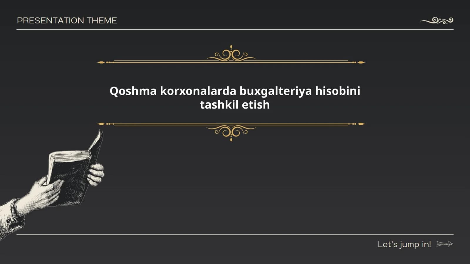 Qoshma korxonalarda buxgalteriya hisobini tashkil etish