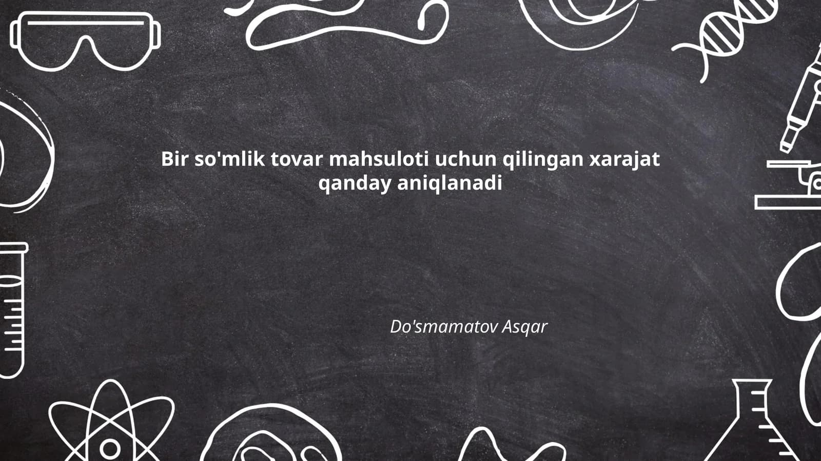 Mahsulot tannarxi