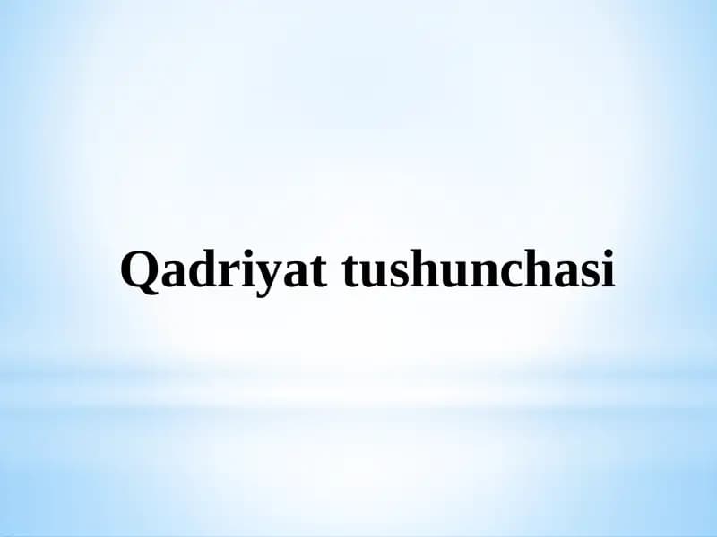 Qadriyattushunchasi