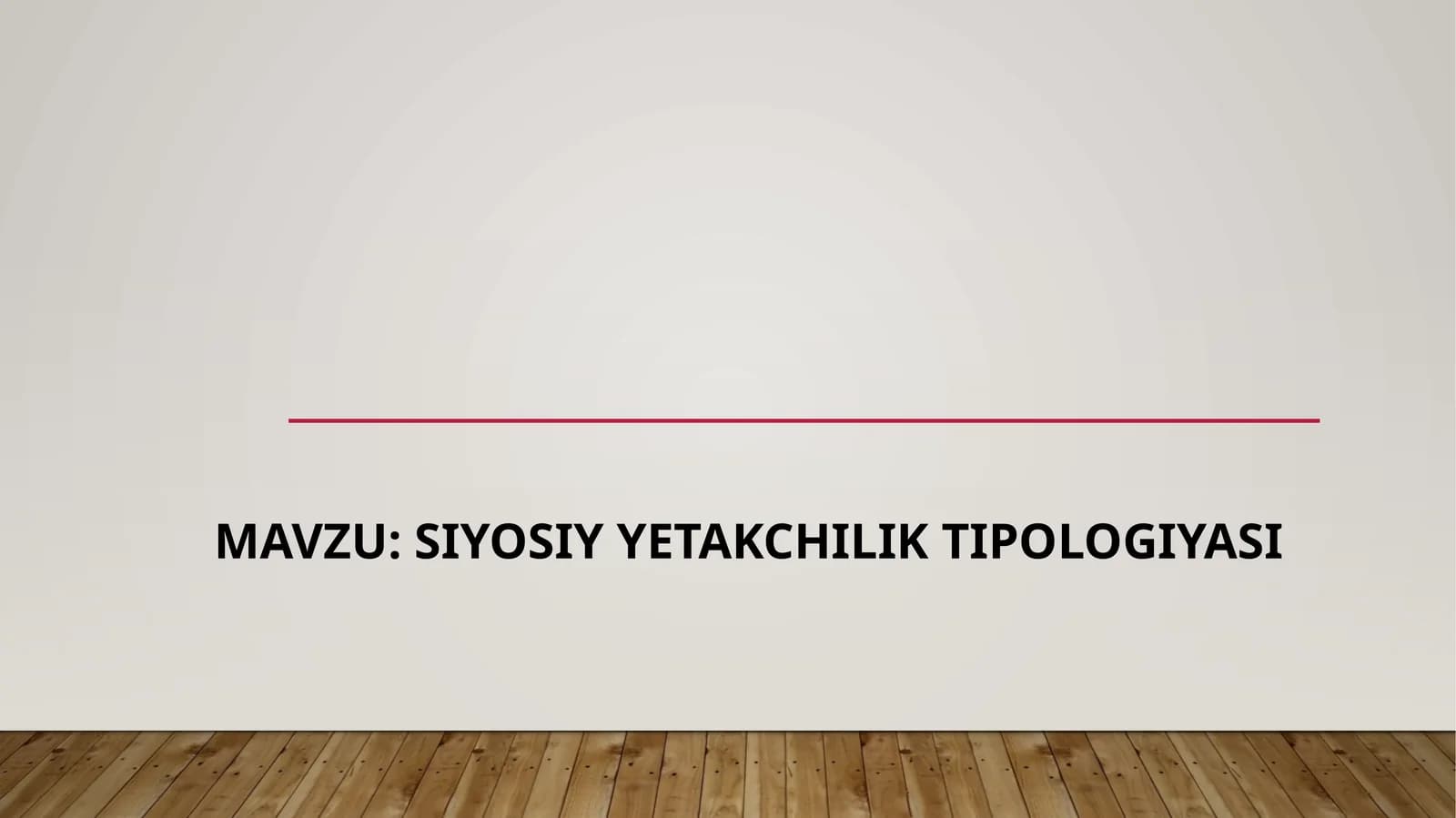 Siyosiy yetakchilik tipologiyasi