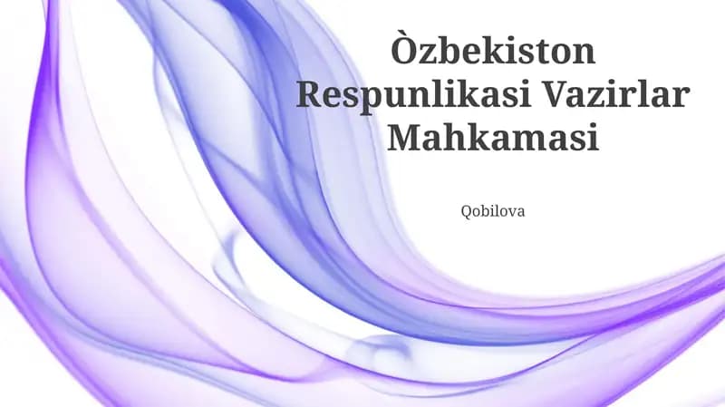 Vazirlar Mahkamasi Tarixi
