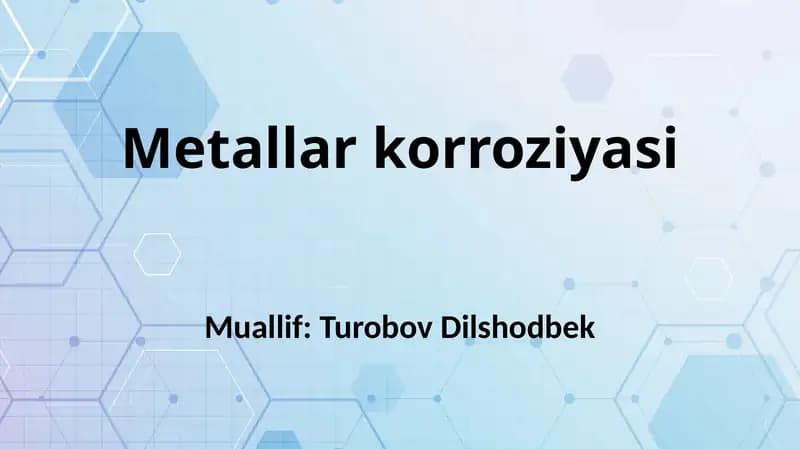 Metallar korroziyasi