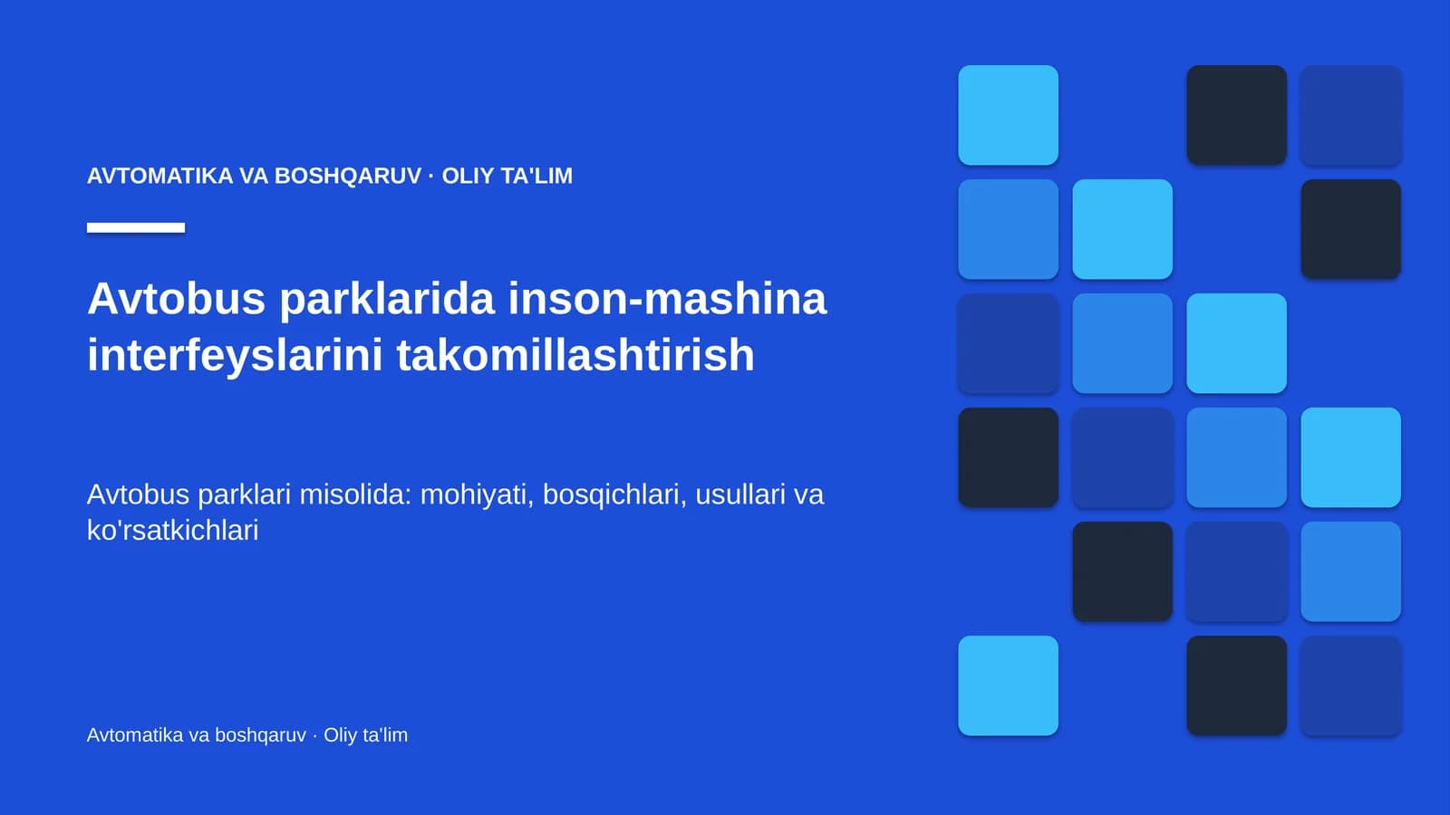 Inson-mashina interfeyslarini takomillashtirish: mohiyati