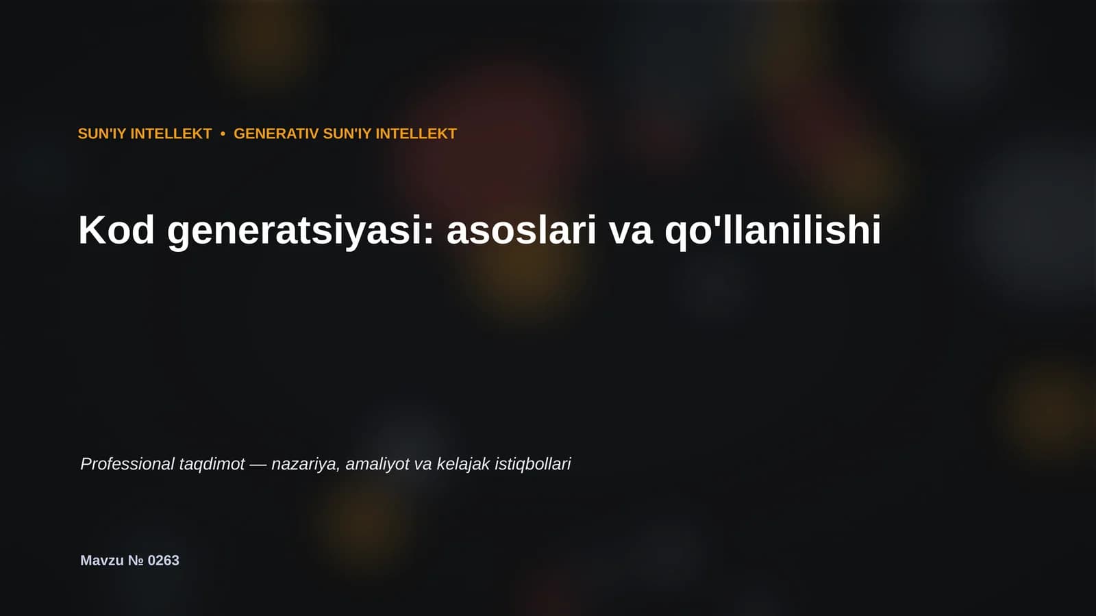 Generativ SUN'IY INTELLEKT