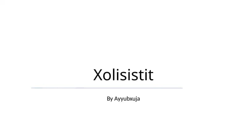 Xolisistit