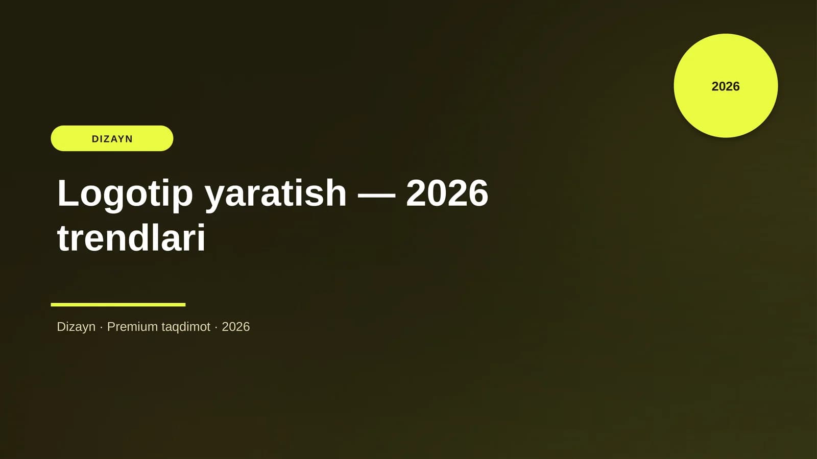Logotip yaratish — 2026 trendlari