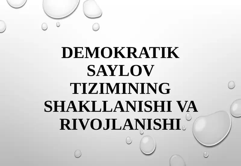 Demokratik Saylov Tizimi