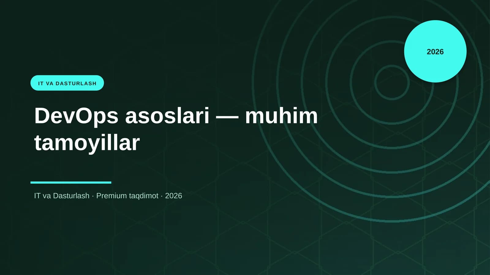 DevOps asoslari — muhim tamoyillar