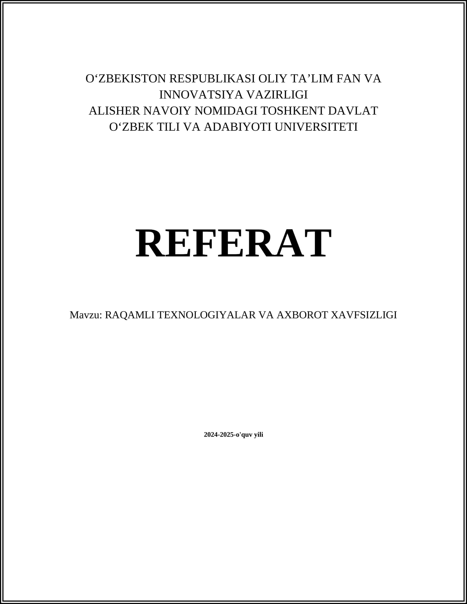 Raqamli ta'lim texnologiyalari
