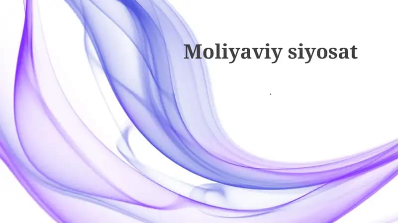 Moliyaviy siyosat