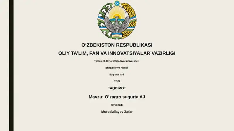 O’zagro sugurta AJ