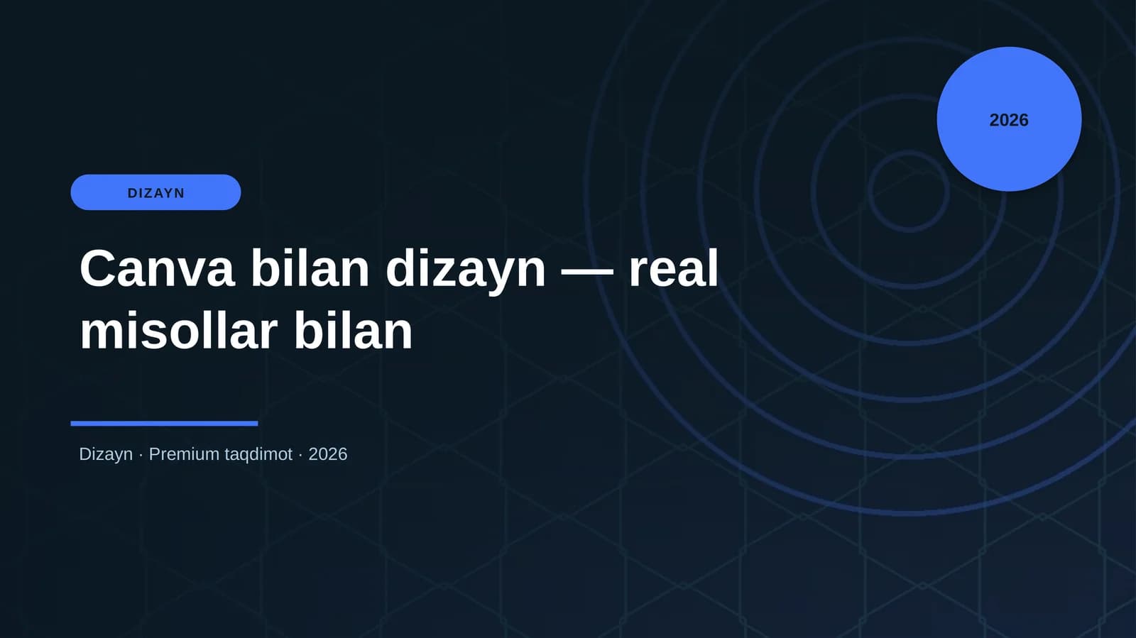 Canva bilan dizayn — real misollar bilan