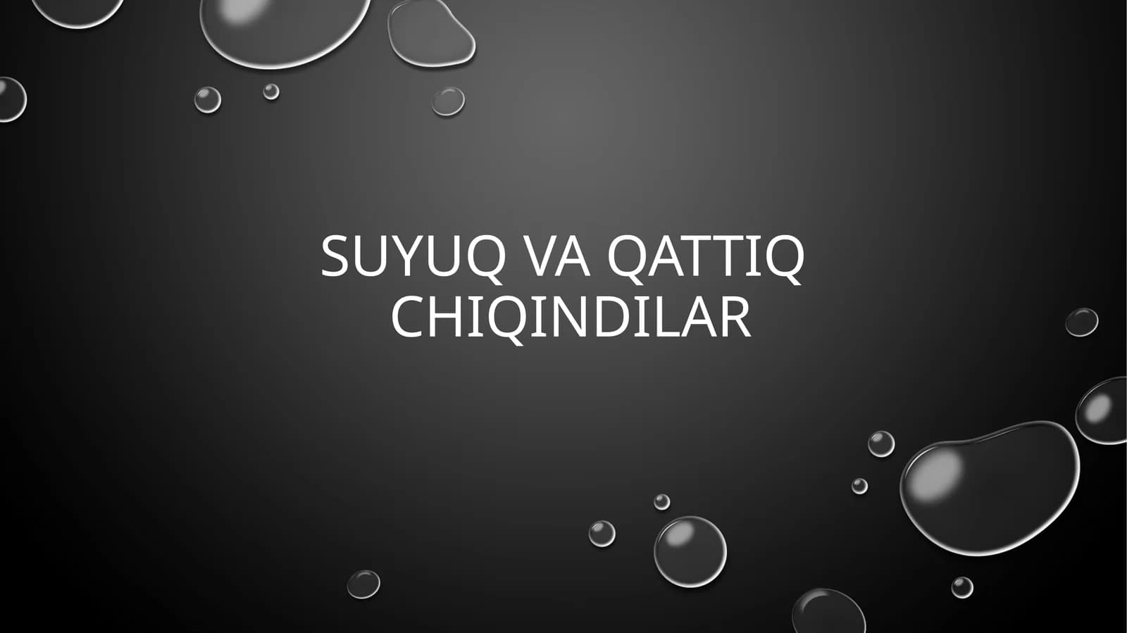 Chiqindilar