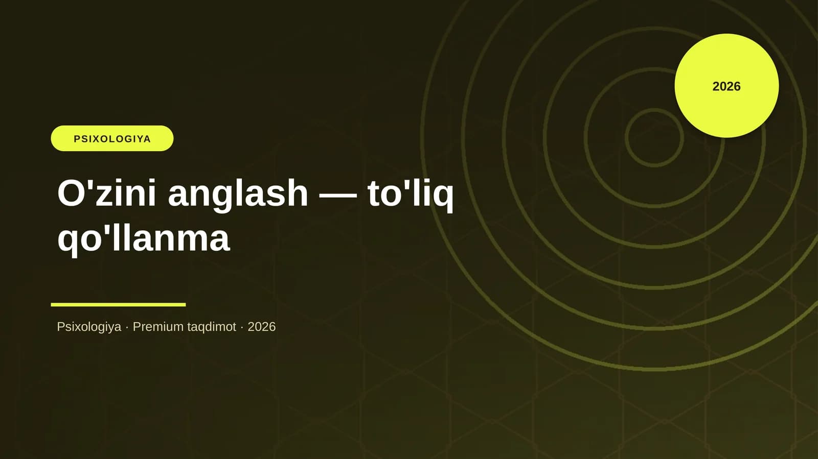 O'zini anglash — to'liq qo'llanma