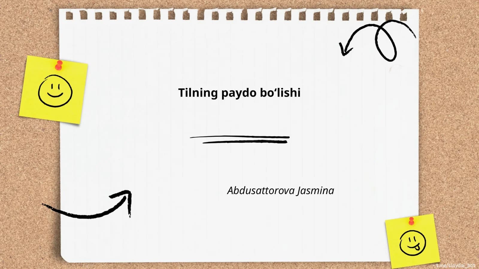 Tilning paydo boʻlishi