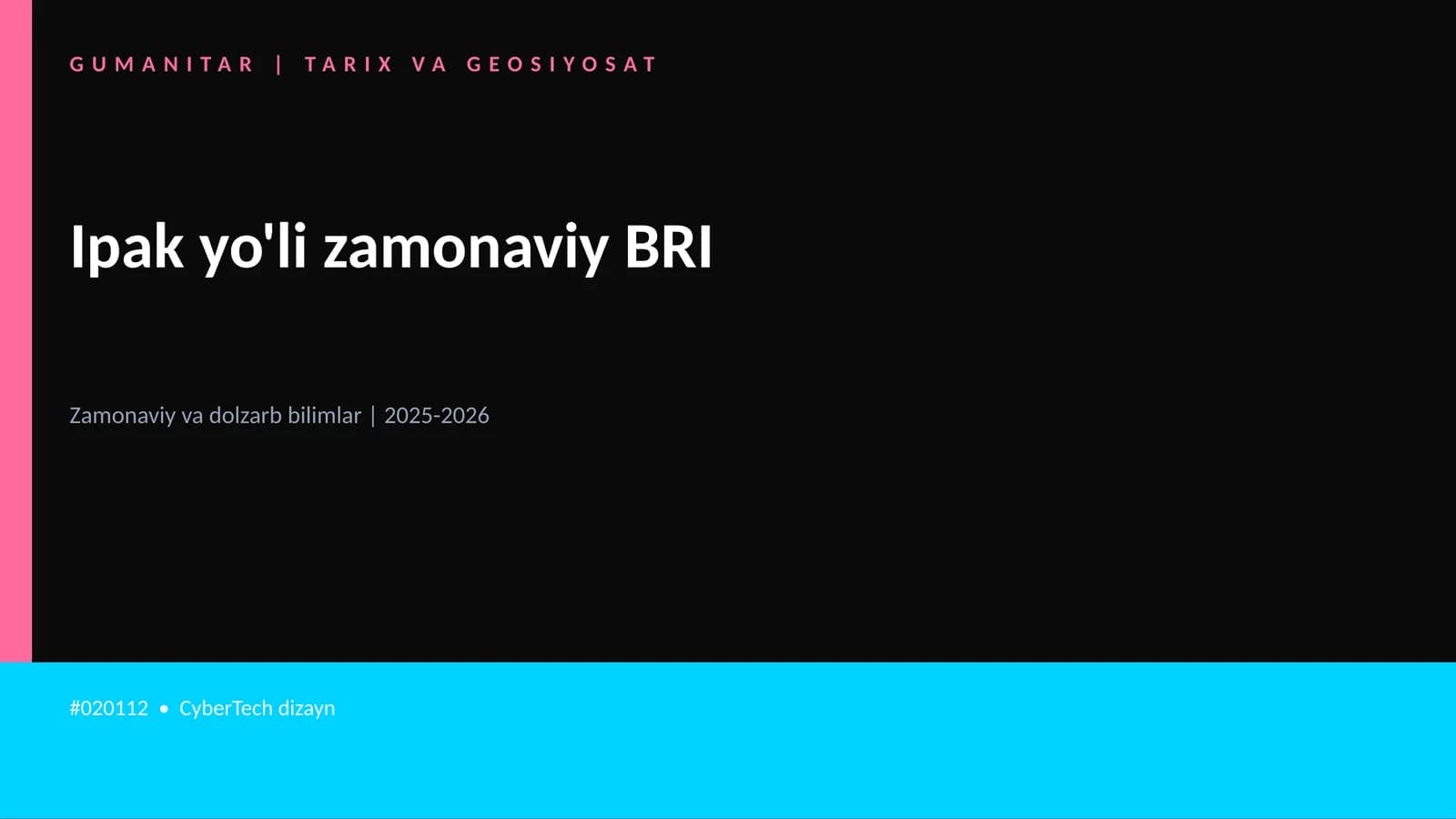Ipak yo'li zamonaviy BRI