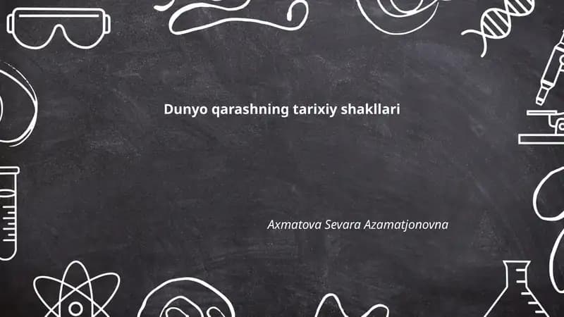 Dunyo qarashning tarixiy shakllari