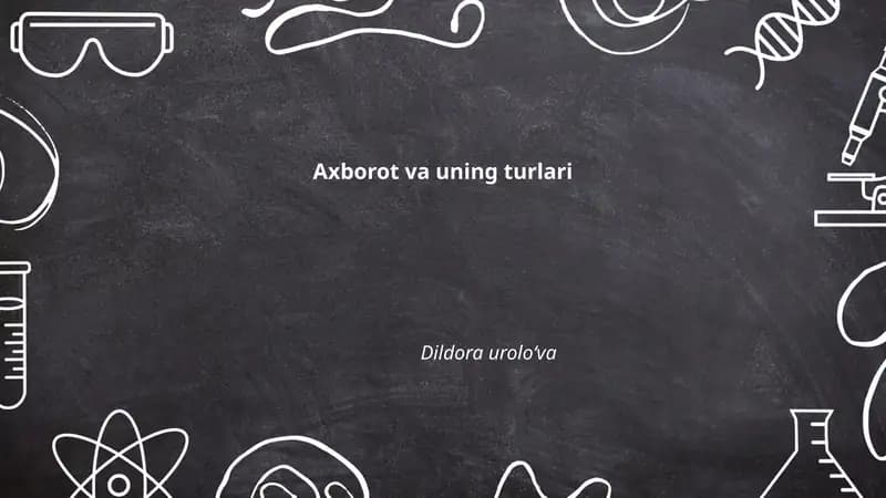 Axborot va uning turlari