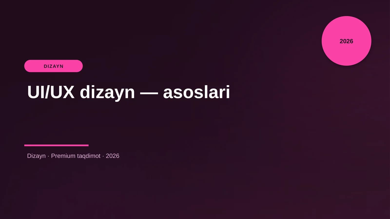 UI/UX dizayn — asoslari