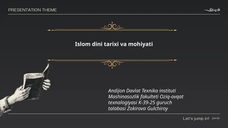 Islom dini tarixi va mohiyati