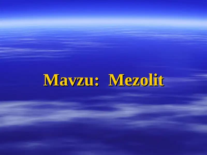 Mezolit