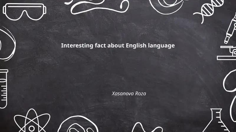 Interesting Fact about English Language