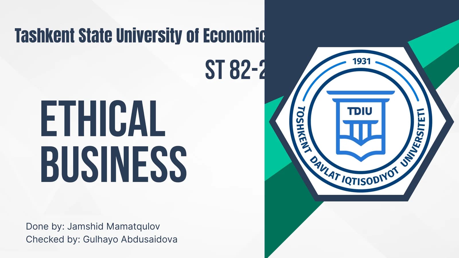 Definition of Ethical Business