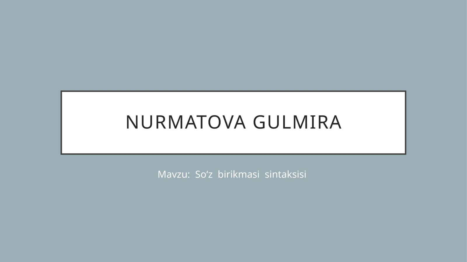 Soʻzbirikmasi sintaksisi