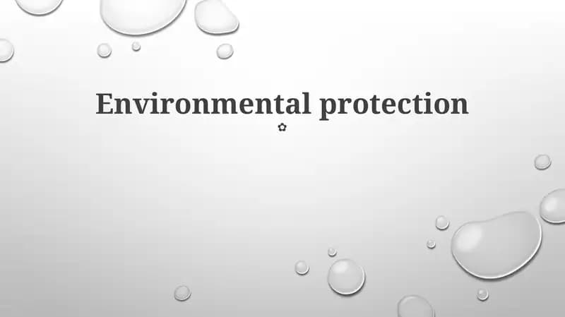 Environmental protection