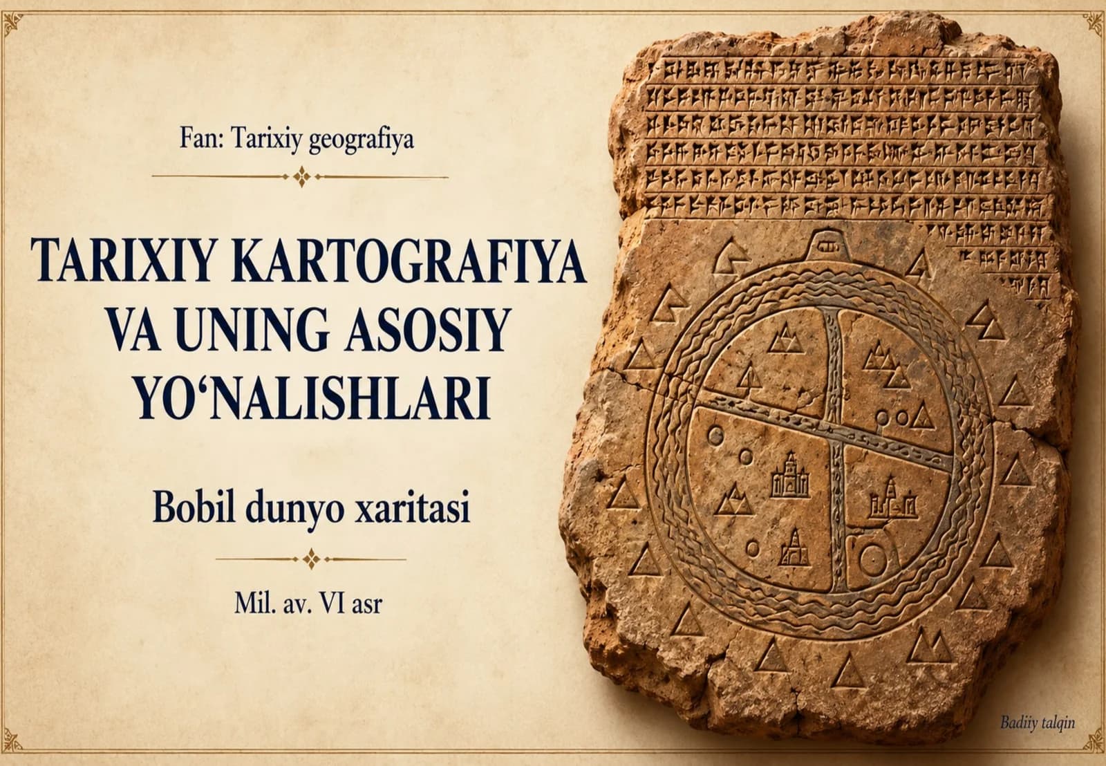 Tarixiy kartografiya va uning asosiy yo‘nalishlari