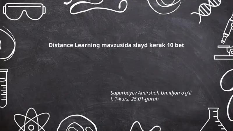 Distance Learning