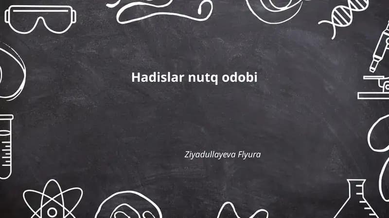 Hadislar nutq odobi