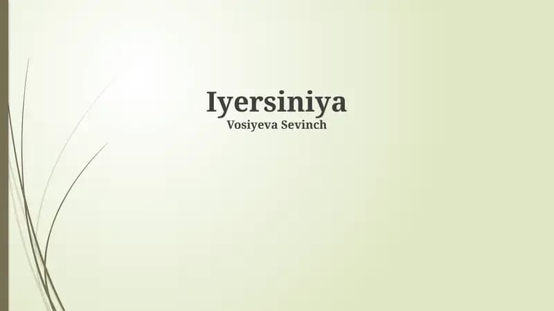 Yersinioz