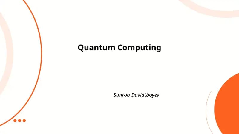 Quantum Computing