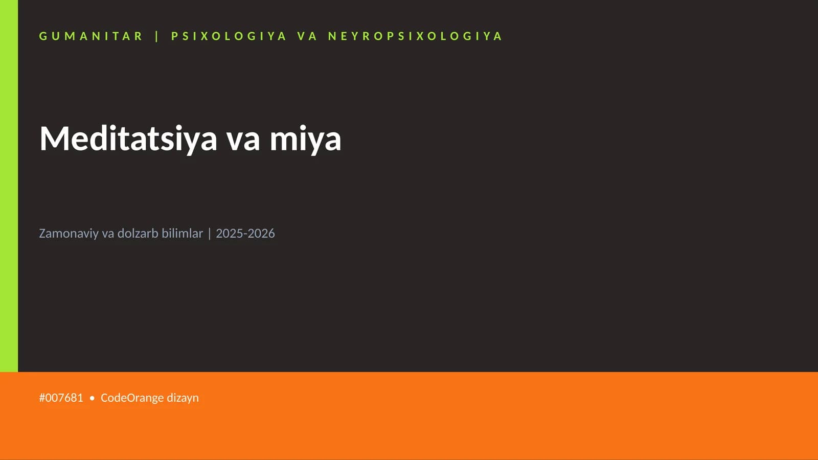 Meditatsiya va miya