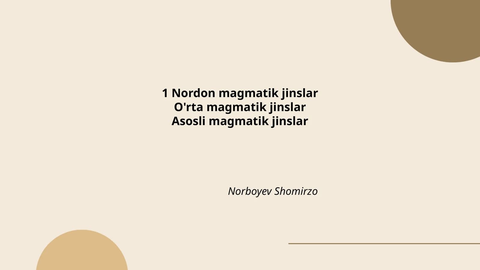 Nordon magmatik jinslar