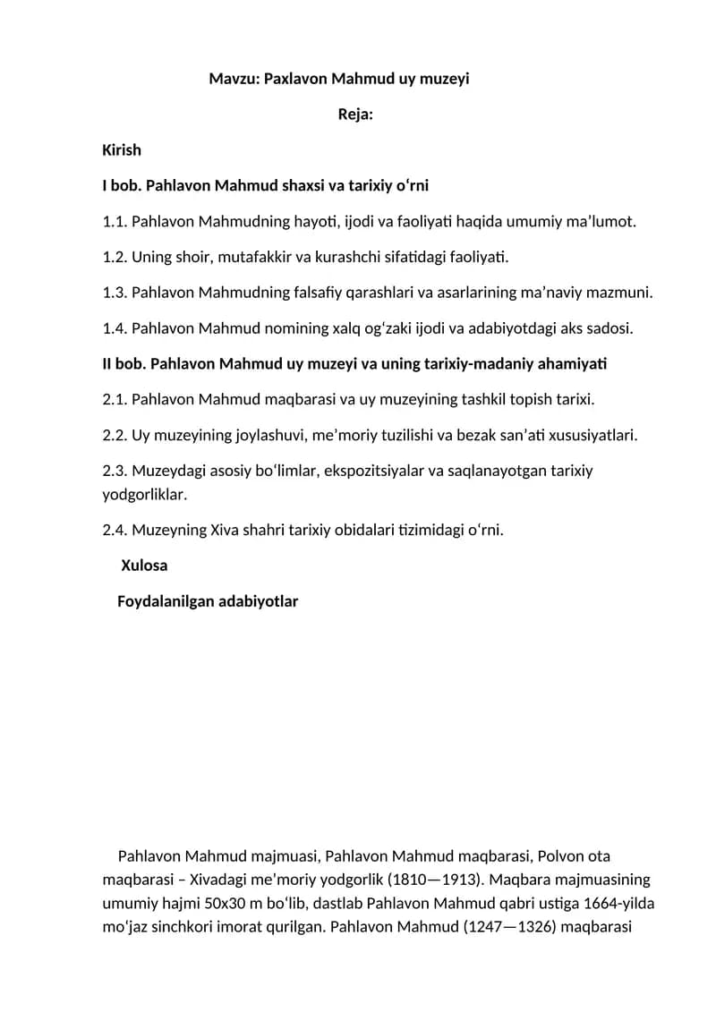 Paxlavon Mahmud uy muzeyi