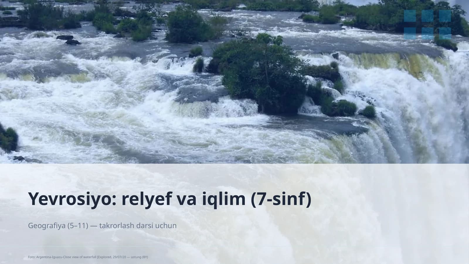 Yevrosiyo: relyef va iqlim (7-sinf)