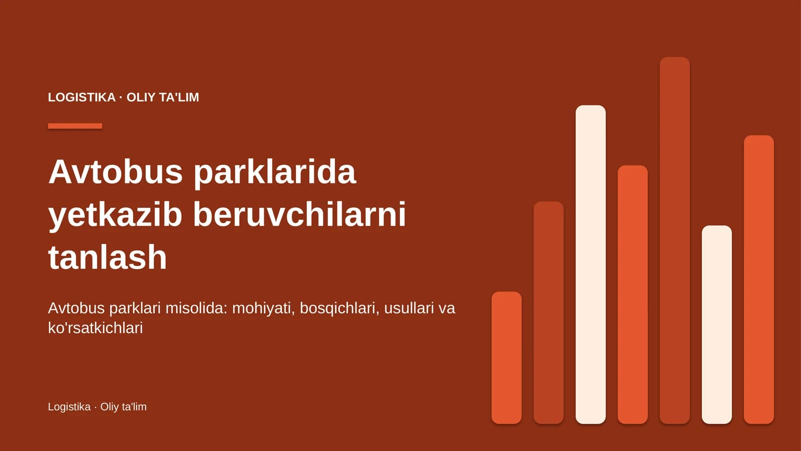 avtobus parklarida yetkazib beruvchilarni tanlash 9879