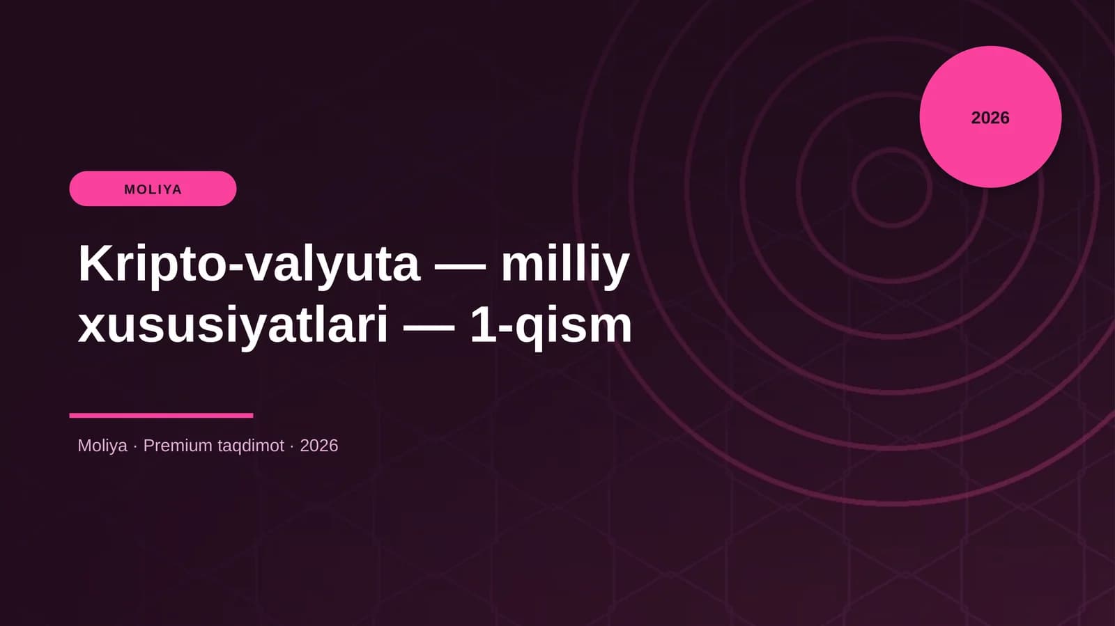 Kripto-valyuta — milliy xususiyatlari — 1-qism