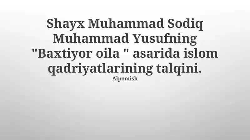 Baxtiyor oila