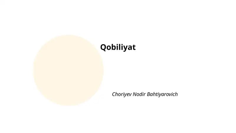 Qobiliyat