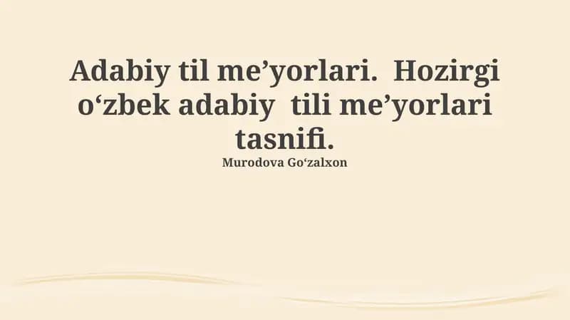 Adabiy til meʼyorlari