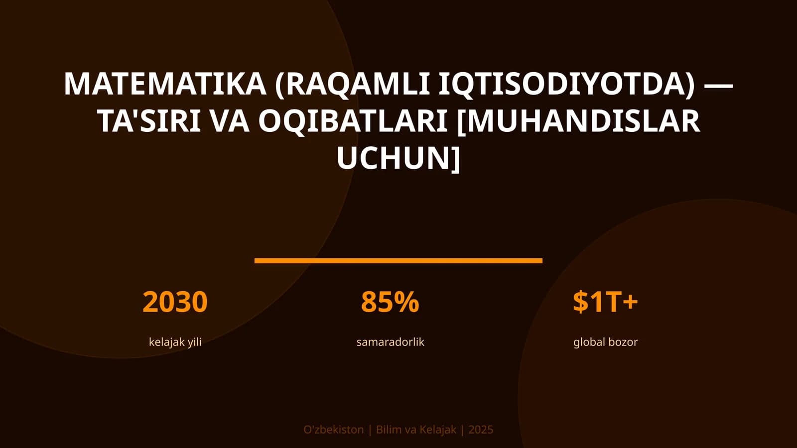 Matematika (raqamli iqtisodiyotda) — ta'siri va oqibatlari [muhandislar uchun]