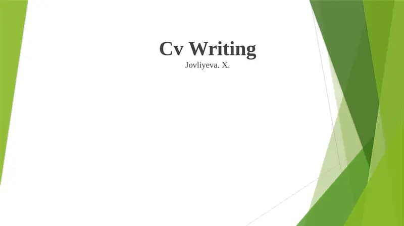 CV Writing