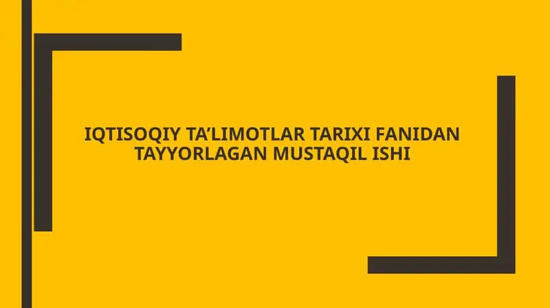 IX–XI ASRLARDA O‘RTA OSIYODAGI IQTISODIY FIKRLAR