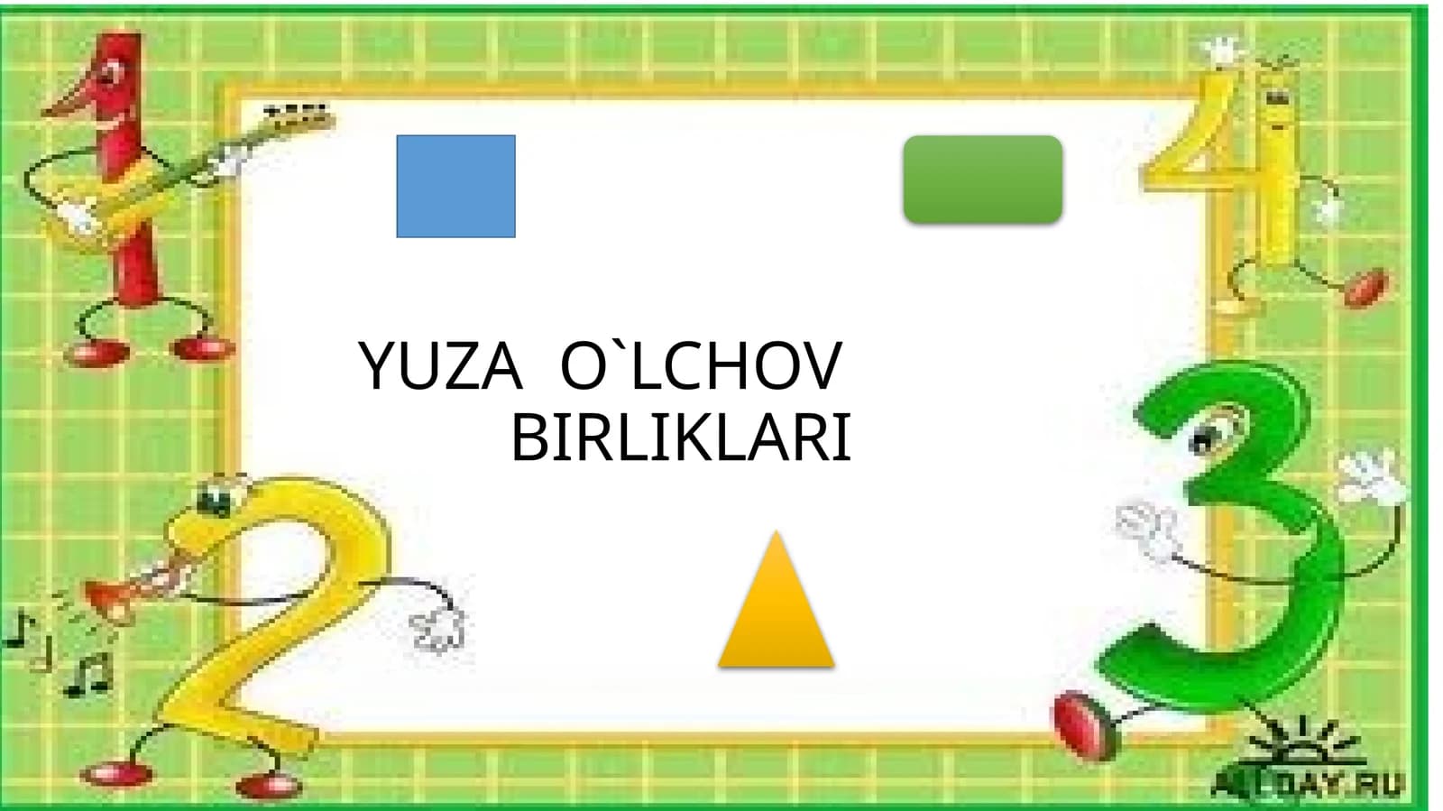 YUZA O`LCHOV BIRLIKLARI