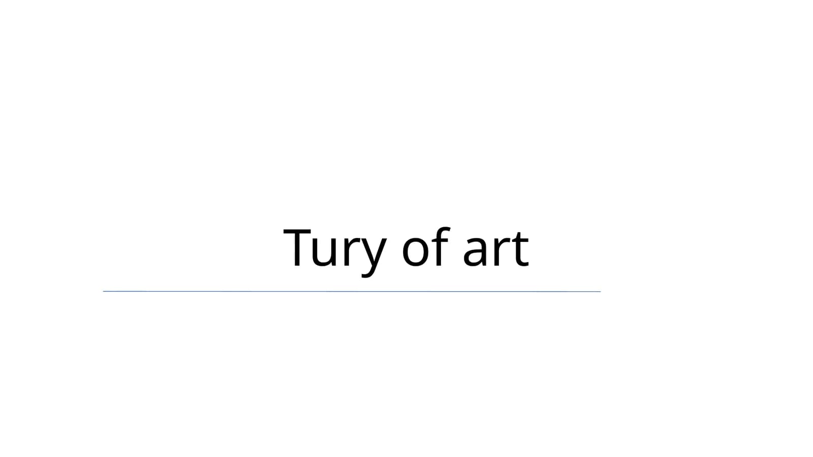 Tury of Art